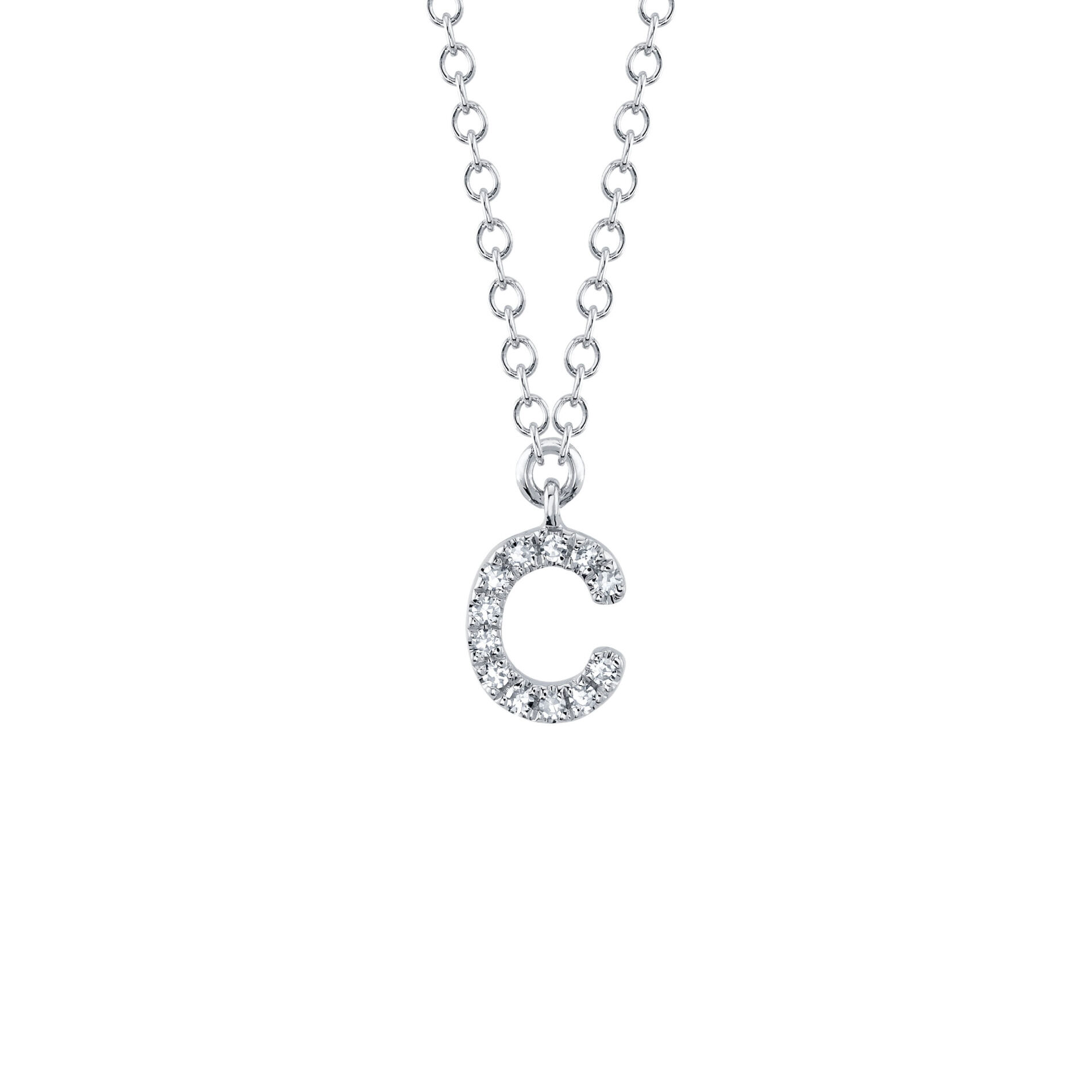 White gold c necklace store